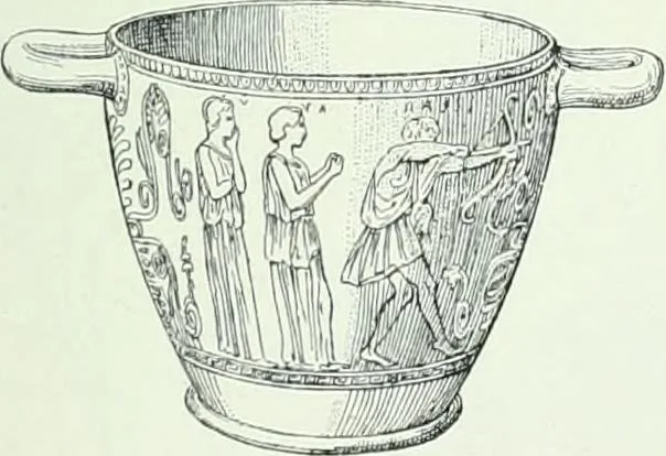 An illustration from Denkmäler des klassischen Altertums, zur Erläuterung des Lebens der Griechen und Römer in Religion, Kunst und Sitte, 1887, leaf 722