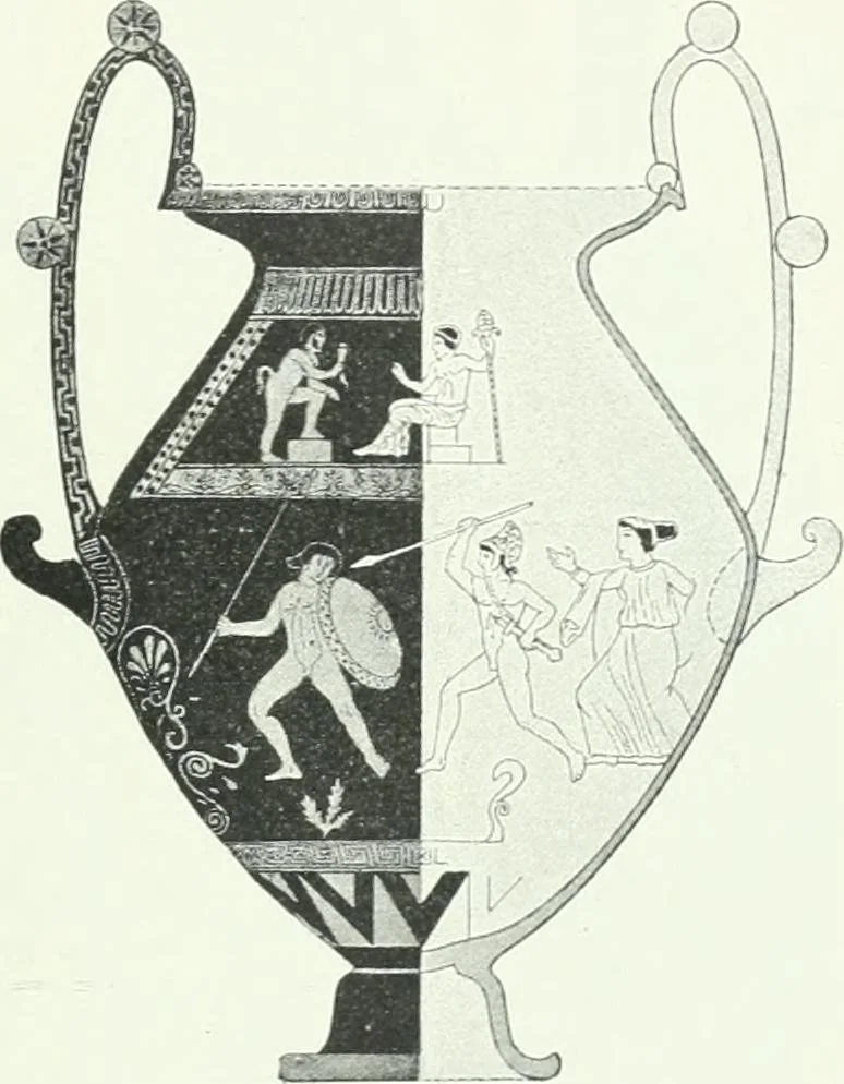An illustration from Denkmäler des klassischen Altertums, zur Erläuterung des Lebens der Griechen und Römer in Religion, Kunst und Sitte, 1887, leaf 736