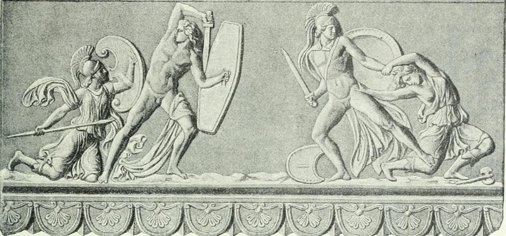 An illustration from Denkmäler des klassischen Altertums, zur Erläuterung des Lebens der Griechen und Römer in Religion, Kunst und Sitte, 1887, leaf 744