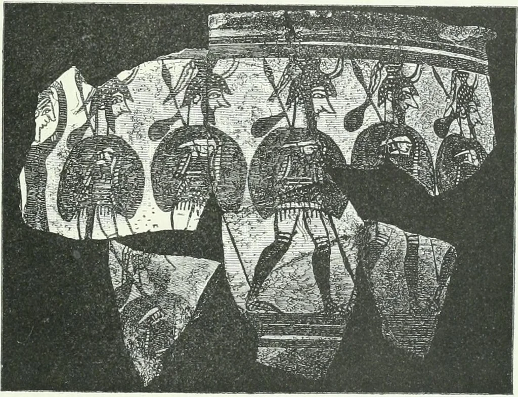 An illustration from Denkmäler des klassischen Altertums, zur Erläuterung des Lebens der Griechen und Römer in Religion, Kunst und Sitte, 1887, leaf 754