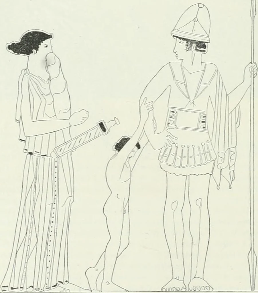 An illustration from Denkmäler des klassischen Altertums, zur Erläuterung des Lebens der Griechen und Römer in Religion, Kunst und Sitte, 1887, leaf 755