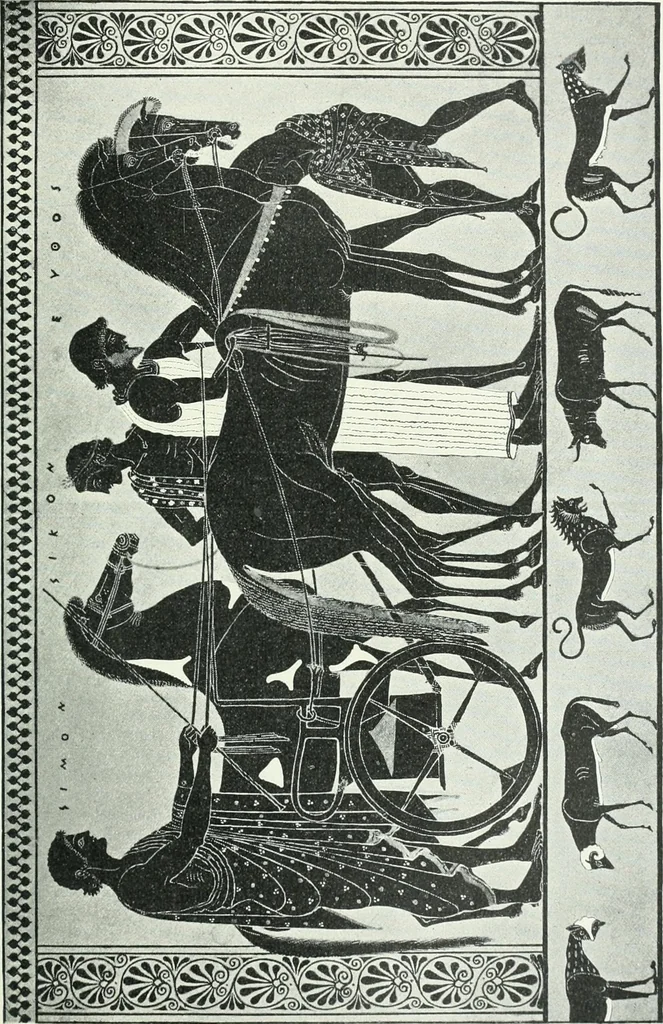 An illustration from Denkmäler des klassischen Altertums, zur Erläuterung des Lebens der Griechen und Römer in Religion, Kunst und Sitte, 1887, leaf 814