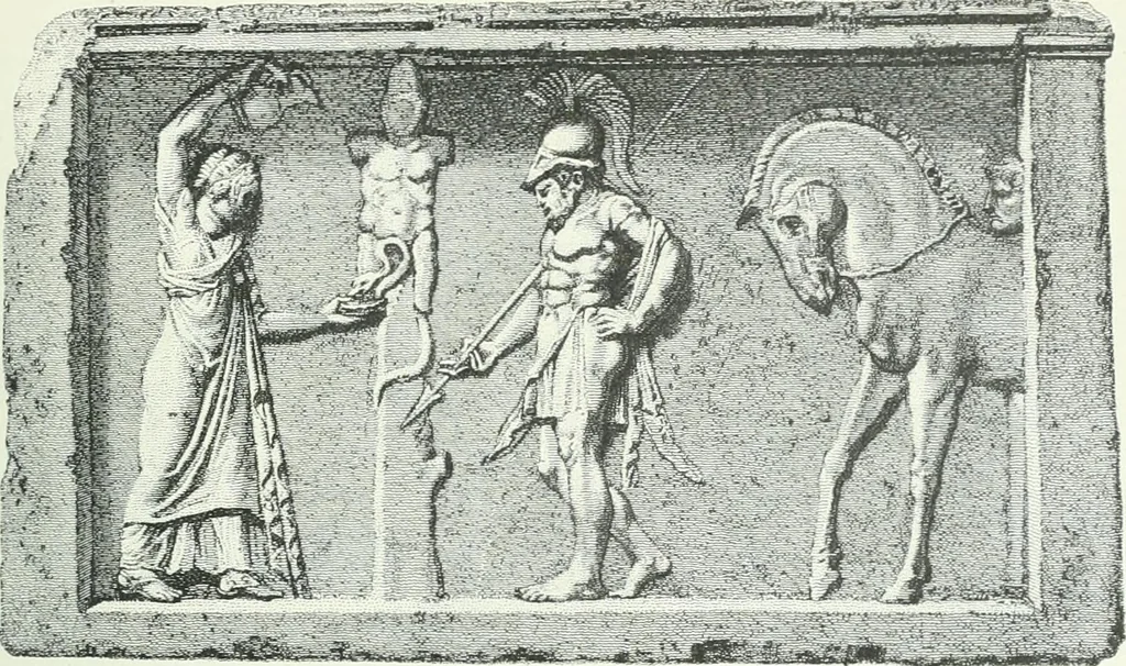 An illustration from Denkmäler des klassischen Altertums, zur Erläuterung des Lebens der Griechen und Römer in Religion, Kunst und Sitte, 1887, leaf 862