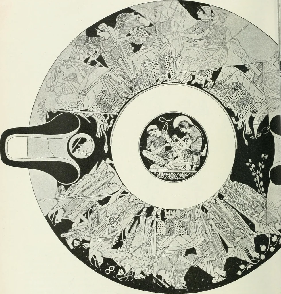 An illustration from Denkmäler des klassischen Altertums, zur Erläuterung des Lebens der Griechen und Römer in Religion, Kunst und Sitte, 1887, leaf 883