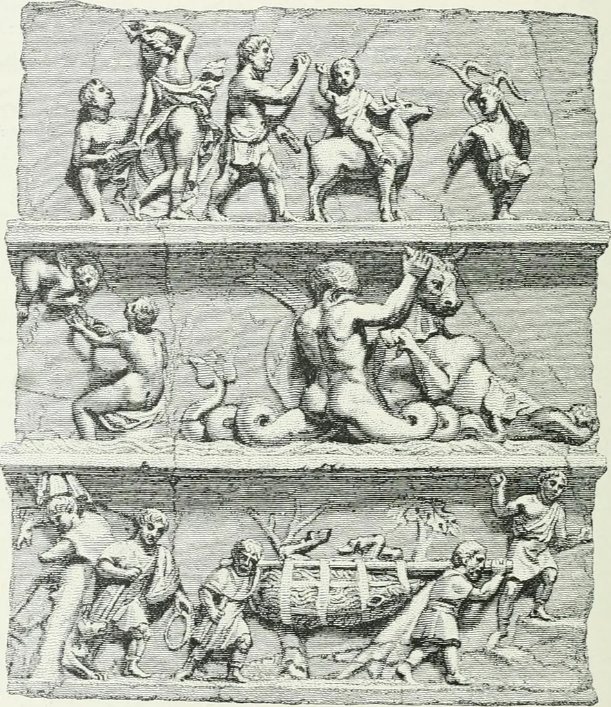An illustration from Denkmäler des klassischen Altertums, zur Erläuterung des Lebens der Griechen und Römer in Religion, Kunst und Sitte, 1887, leaf 891