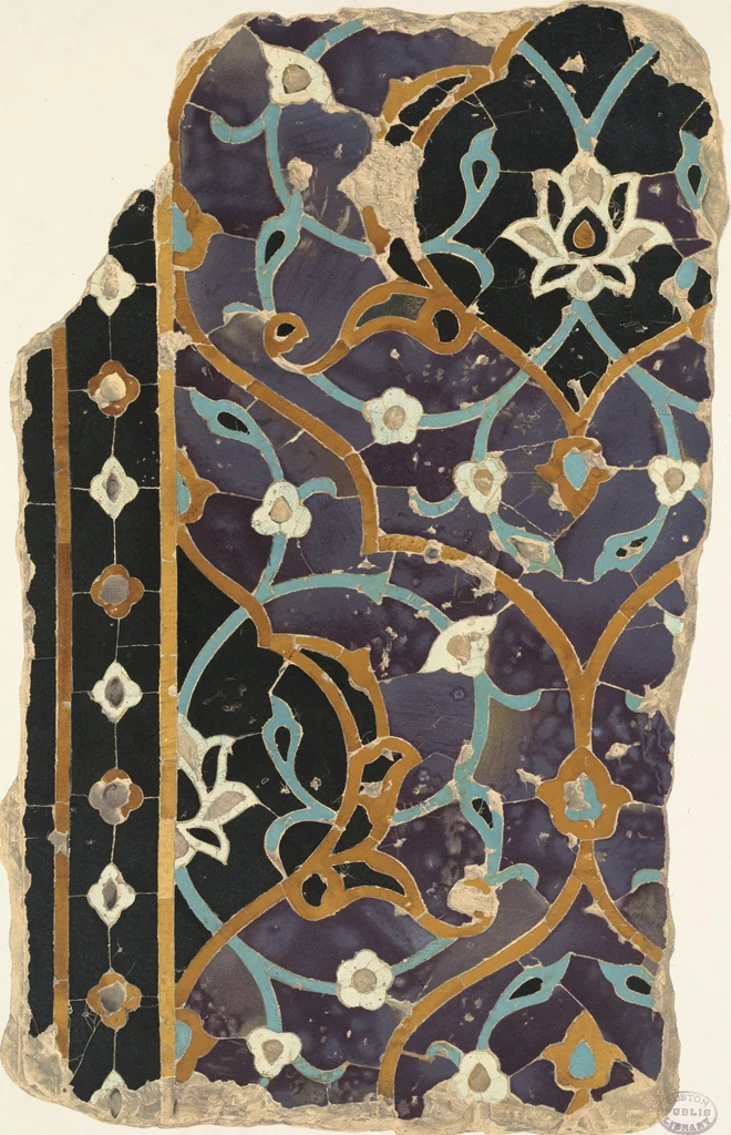 An illustration from Denkmäler persischer Baukunst : geschichtliche Untersuchung und Aufnahme muhammedanischer Backsteinbauten in Vorderasien und Persien, 1901, leaf 18
