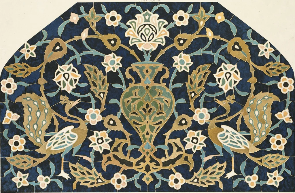 An illustration from Denkmäler persischer Baukunst : geschichtliche Untersuchung und Aufnahme muhammedanischer Backsteinbauten in Vorderasien und Persien, 1901, leaf 21