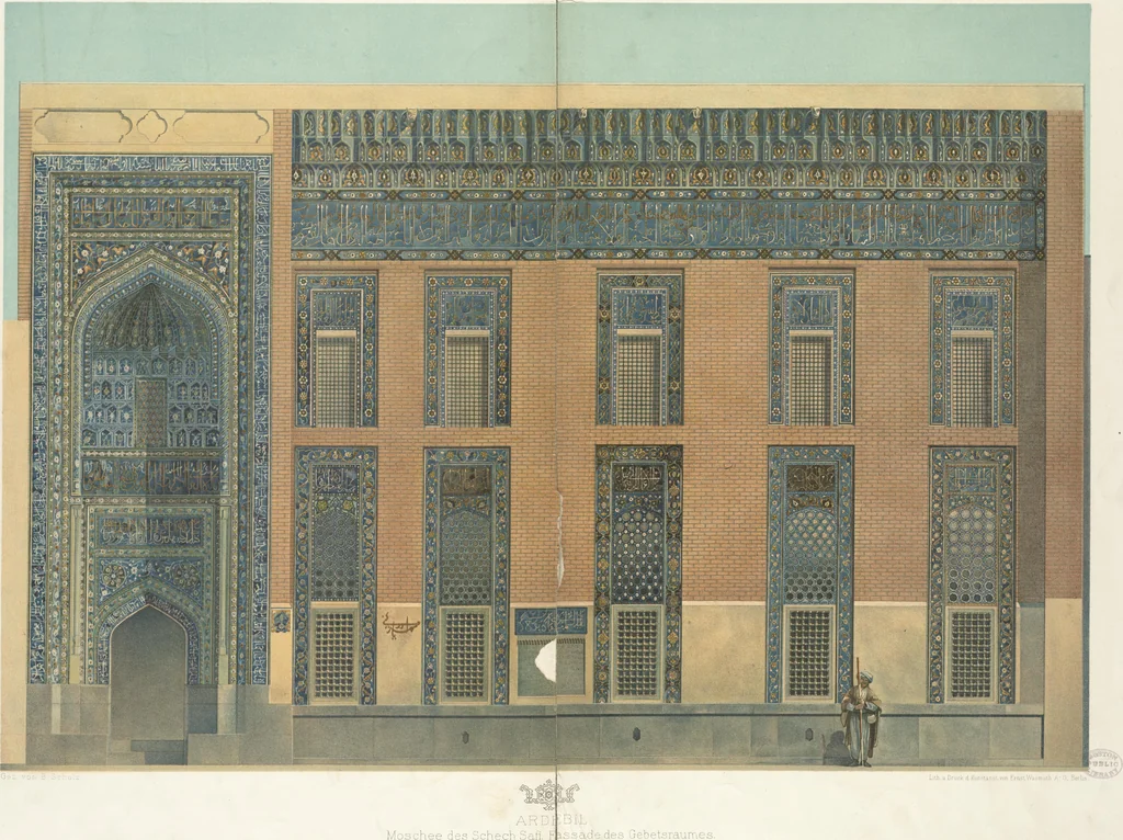 An illustration from Denkmäler persischer Baukunst : geschichtliche Untersuchung und Aufnahme muhammedanischer Backsteinbauten in Vorderasien und Persien, 1901, leaf 24