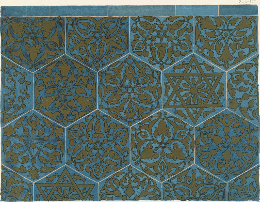 An illustration from Denkmäler persischer Baukunst : geschichtliche Untersuchung und Aufnahme muhammedanischer Backsteinbauten in Vorderasien und Persien, 1901, leaf 74