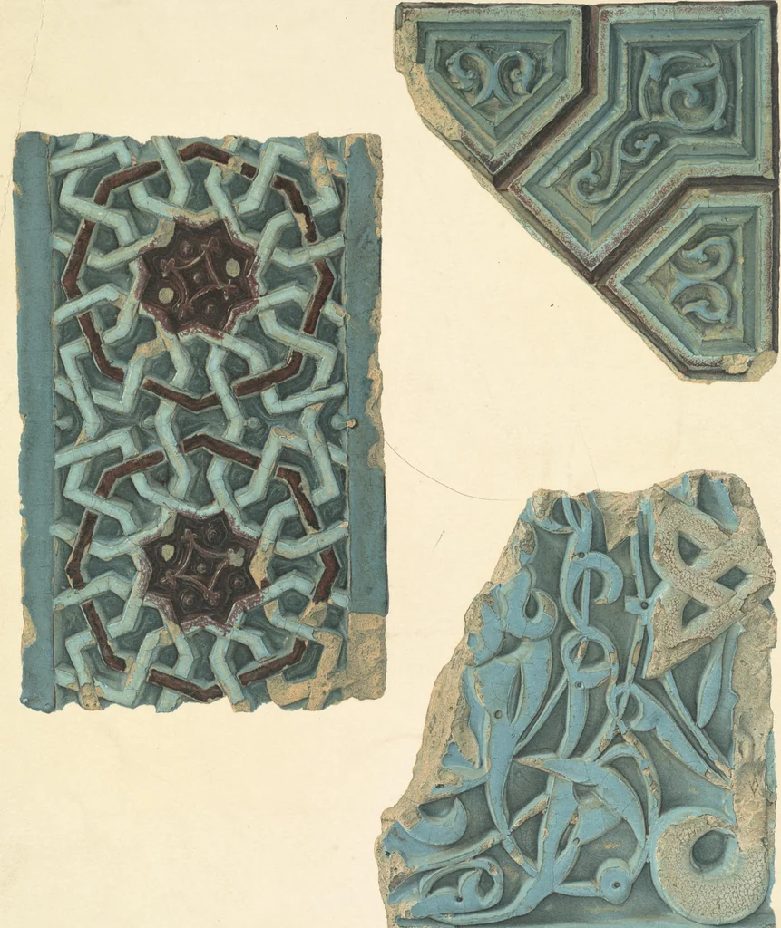 An illustration from Denkmäler persischer Baukunst : geschichtliche Untersuchung und Aufnahme muhammedanischer Backsteinbauten in Vorderasien und Persien, 1901, leaf 78
