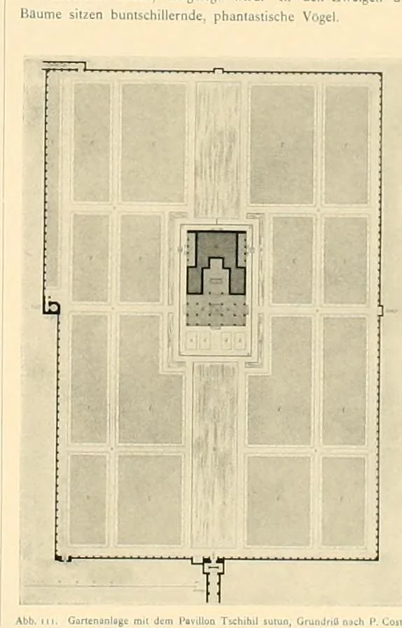 An illustration from Denkmäler persischer Baukunst : geschichtliche Untersuchung und Aufnahme muhammedanischer Backsteinbauten in Vorderasien und Persien, 1901, leaf 100