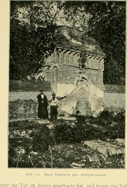 An illustration from Denkmäler persischer Baukunst : geschichtliche Untersuchung und Aufnahme muhammedanischer Backsteinbauten in Vorderasien und Persien, 1901, leaf 111