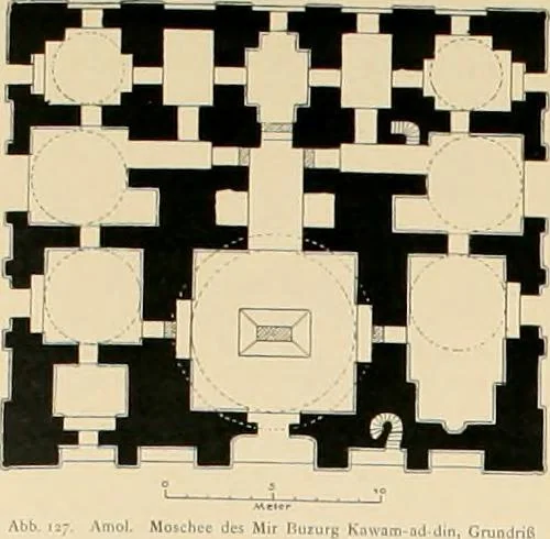 An illustration from Denkmäler persischer Baukunst : geschichtliche Untersuchung und Aufnahme muhammedanischer Backsteinbauten in Vorderasien und Persien, 1901, leaf 112