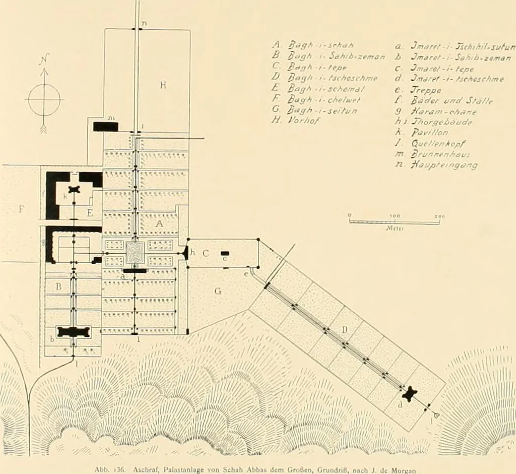 An illustration from Denkmäler persischer Baukunst : geschichtliche Untersuchung und Aufnahme muhammedanischer Backsteinbauten in Vorderasien und Persien, 1901, leaf 116