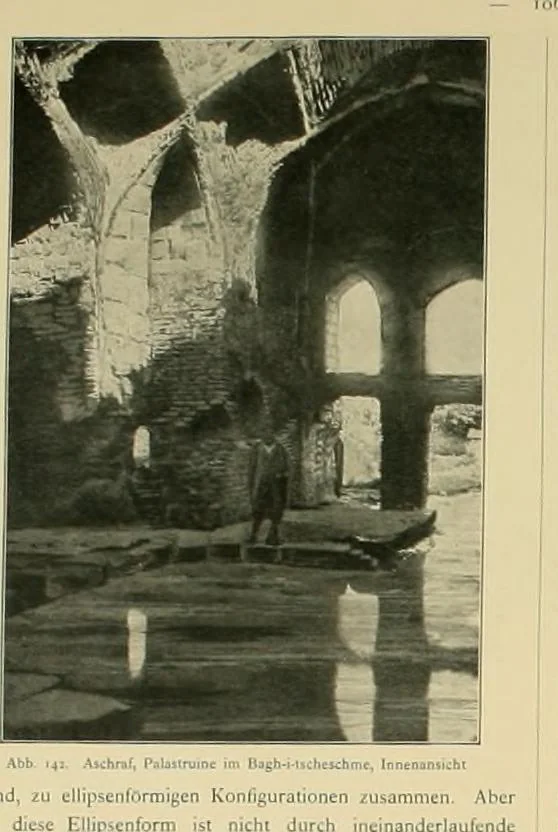 An illustration from Denkmäler persischer Baukunst : geschichtliche Untersuchung und Aufnahme muhammedanischer Backsteinbauten in Vorderasien und Persien, 1901, leaf 119