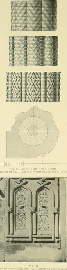 An illustration from Denkmäler persischer Baukunst : geschichtliche Untersuchung und Aufnahme muhammedanischer Backsteinbauten in Vorderasien und Persien, 1901, leaf 149