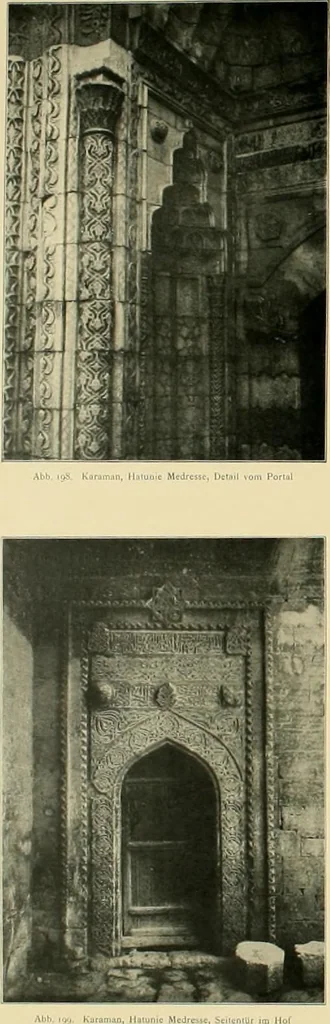 An illustration from Denkmäler persischer Baukunst : geschichtliche Untersuchung und Aufnahme muhammedanischer Backsteinbauten in Vorderasien und Persien, 1901, leaf 153