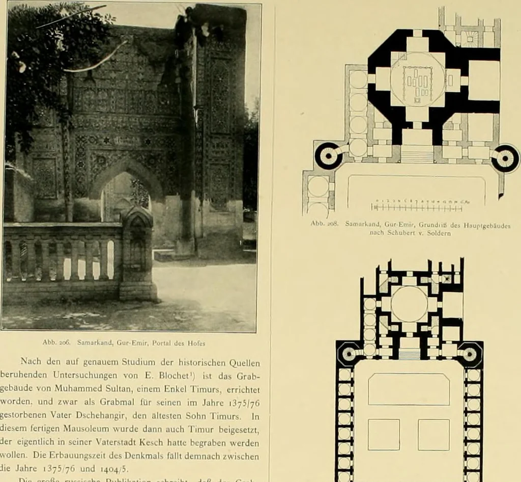 An illustration from Denkmäler persischer Baukunst : geschichtliche Untersuchung und Aufnahme muhammedanischer Backsteinbauten in Vorderasien und Persien, 1901, leaf 162