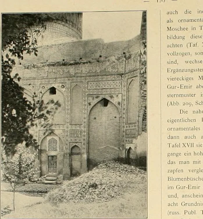 An illustration from Denkmäler persischer Baukunst : geschichtliche Untersuchung und Aufnahme muhammedanischer Backsteinbauten in Vorderasien und Persien, 1901, leaf 163
