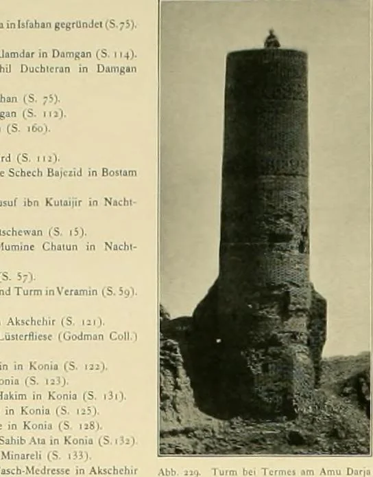 An illustration from Denkmäler persischer Baukunst : geschichtliche Untersuchung und Aufnahme muhammedanischer Backsteinbauten in Vorderasien und Persien, 1901, leaf 174