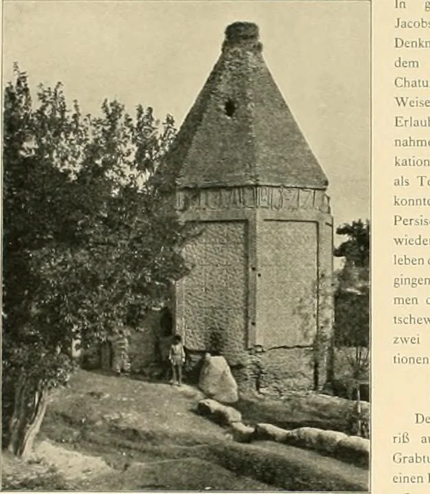 An illustration from Denkmäler persischer Baukunst : geschichtliche Untersuchung und Aufnahme muhammedanischer Backsteinbauten in Vorderasien und Persien, 1901, leaf 22
