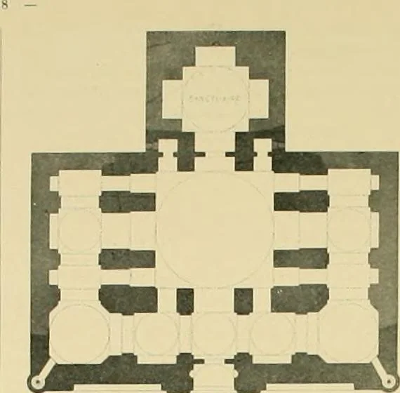 An illustration from Denkmäler persischer Baukunst : geschichtliche Untersuchung und Aufnahme muhammedanischer Backsteinbauten in Vorderasien und Persien, 1901, leaf 41