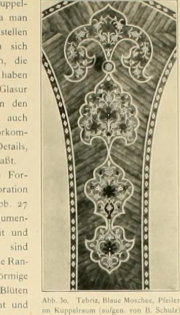 An illustration from Denkmäler persischer Baukunst : geschichtliche Untersuchung und Aufnahme muhammedanischer Backsteinbauten in Vorderasien und Persien, 1901, leaf 44