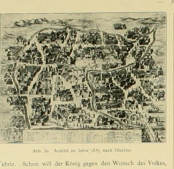 An illustration from Denkmäler persischer Baukunst : geschichtliche Untersuchung und Aufnahme muhammedanischer Backsteinbauten in Vorderasien und Persien, 1901, leaf 47