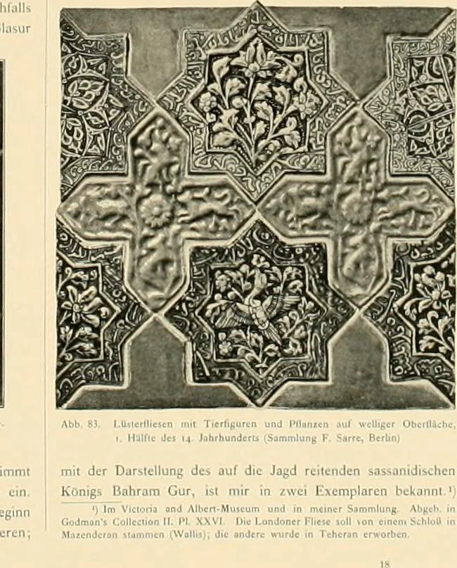 An illustration from Denkmäler persischer Baukunst : geschichtliche Untersuchung und Aufnahme muhammedanischer Backsteinbauten in Vorderasien und Persien, 1901, leaf 82