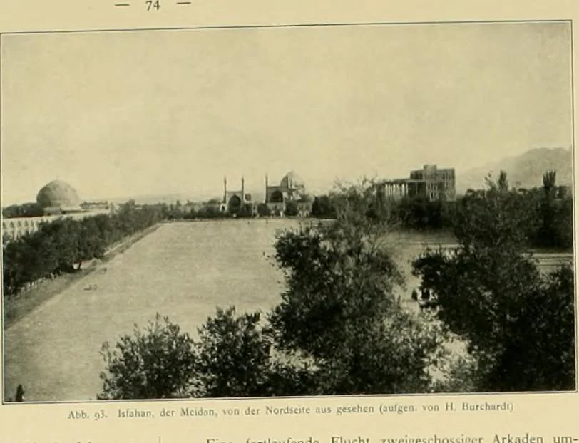 An illustration from Denkmäler persischer Baukunst : geschichtliche Untersuchung und Aufnahme muhammedanischer Backsteinbauten in Vorderasien und Persien, 1901, leaf 87
