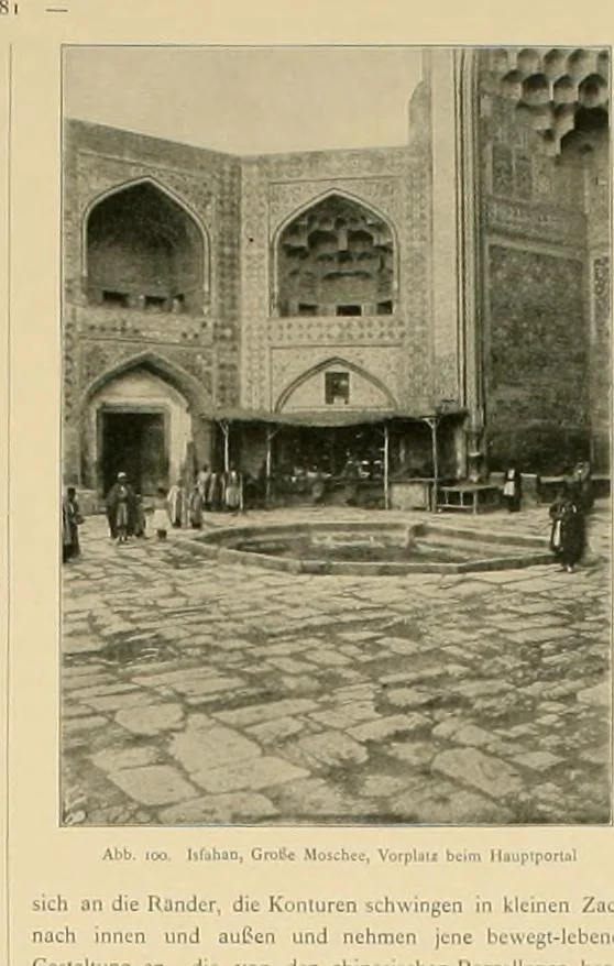 An illustration from Denkmäler persischer Baukunst : geschichtliche Untersuchung und Aufnahme muhammedanischer Backsteinbauten in Vorderasien und Persien, 1901, leaf 94