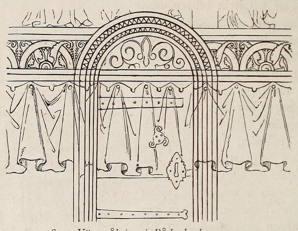 An illustration from Den kyrkliga konsten under Sveriges medeltid, 1875, leaf 96