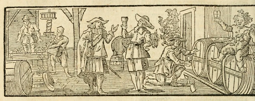 An illustration from Den nederlandtsen hovenier : zijnde het I. deel van het Vermakelijck land-leven, beschrijbende alderhande princelijke en heerlijcke lusthoven en hofsteden; en hoeman de selve, met veelderley uytnemende boomen, bloemen en kruyden, kan beplanted, bezaeyen, en vercieren ..., 1699, leaf 218