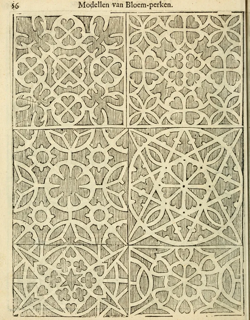 An illustration from Den nederlandtsen hovenier : zijnde het I. deel van het Vermakelijck land-leven, beschrijbende alderhande princelijke en heerlijcke lusthoven en hofsteden; en hoeman de selve, met veelderley uytnemende boomen, bloemen en kruyden, kan beplanted, bezaeyen, en vercieren ..., 1699, leaf 90