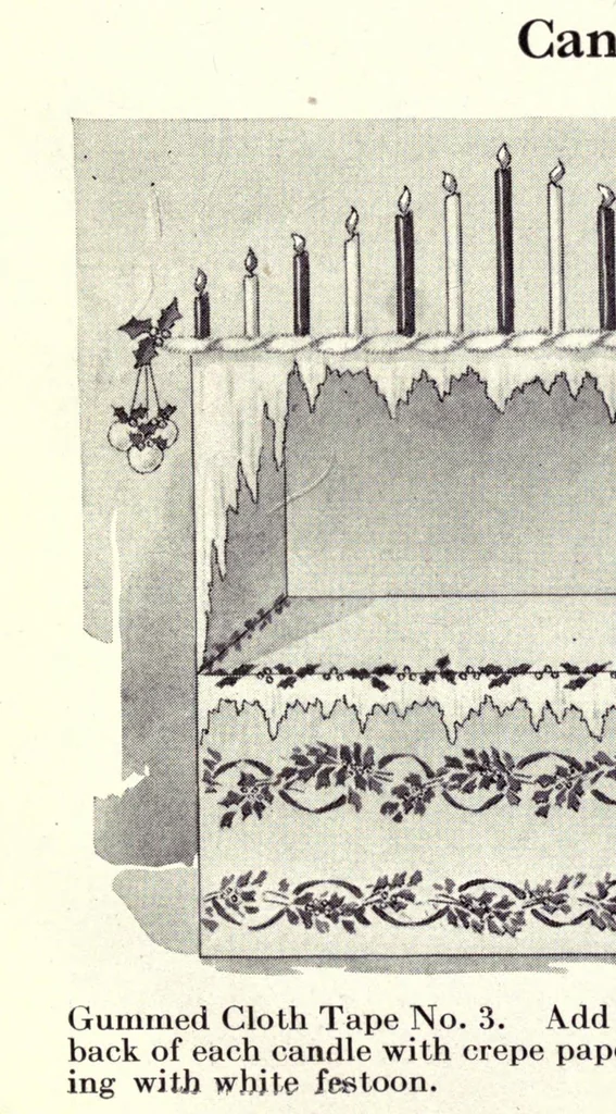 An illustration from Dennison's Christmas book : suggestions for Christmas, New Years and Twelfth night parties, 1922, leaf 19