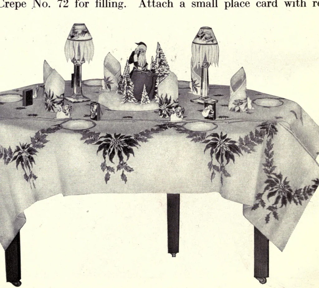 An illustration from Dennison's Christmas book : suggestions for Christmas, New Years and Twelfth night parties, 1922, leaf 8