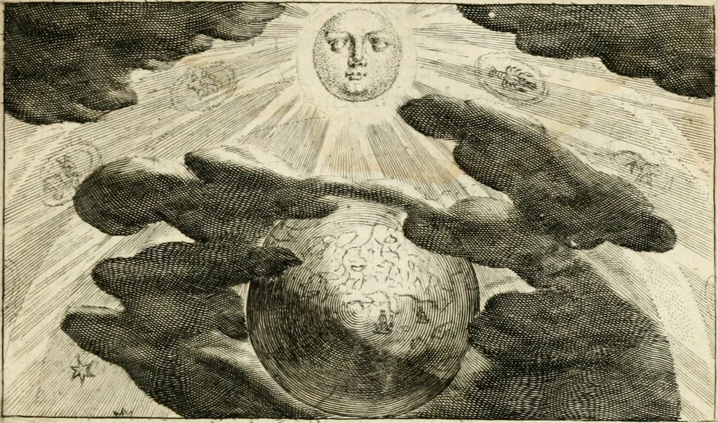 An illustration from Den onderganck des roomschen arents door den noordschen leeuw : af-ghebeeldt in verscheyden konstige figuren, met sin-rijcke verklaringhen der selver, beydes in en buyten rijm ... met een verhael van den doodt des koninghs, 1642, leaf 44