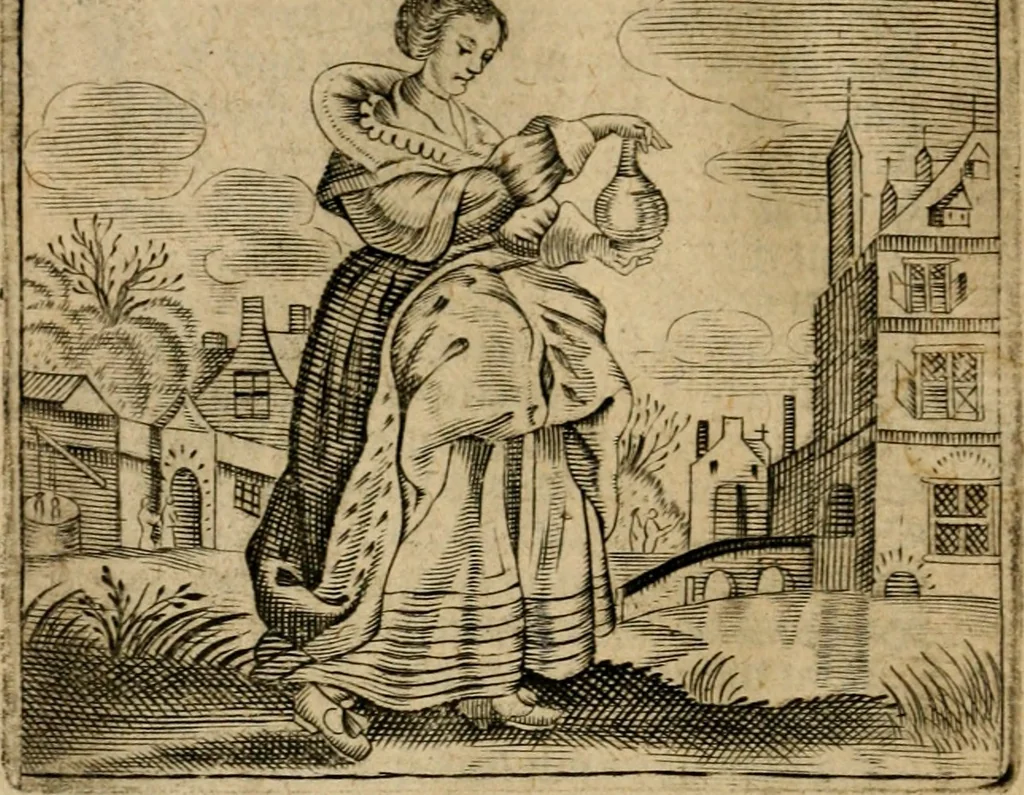 An illustration from Spiegel van den ouden ende nieuwen-tijt : bestaende uyt spreeck-woorden, ontleent van de voorige ende jegenwoordige eeuwe, verlustigt door menichte van sinne-beelden, met gedichten en prenten daer op passende, 1648, leaf 111