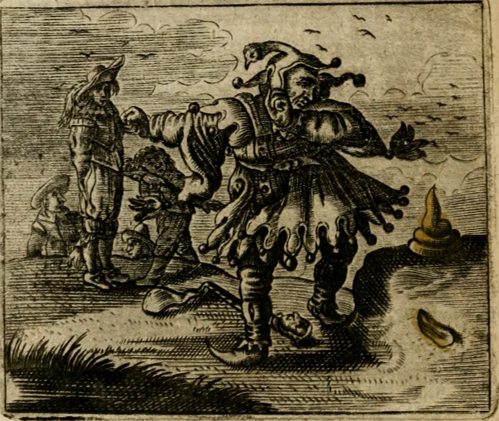 An illustration from Spiegel van den ouden ende nieuwen-tijt : bestaende uyt spreeck-woorden, ontleent van de voorige ende jegenwoordige eeuwe, verlustigt door menichte van sinne-beelden, met gedichten en prenten daer op passende, 1648, leaf 271