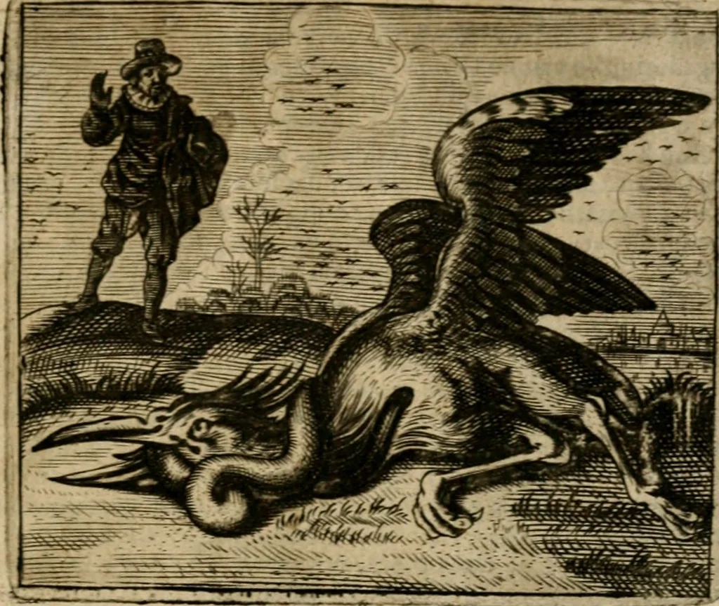 An illustration from Spiegel van den ouden ende nieuwen-tijt : bestaende uyt spreeck-woorden, ontleent van de voorige ende jegenwoordige eeuwe, verlustigt door menichte van sinne-beelden, met gedichten en prenten daer op passende, 1648, leaf 324