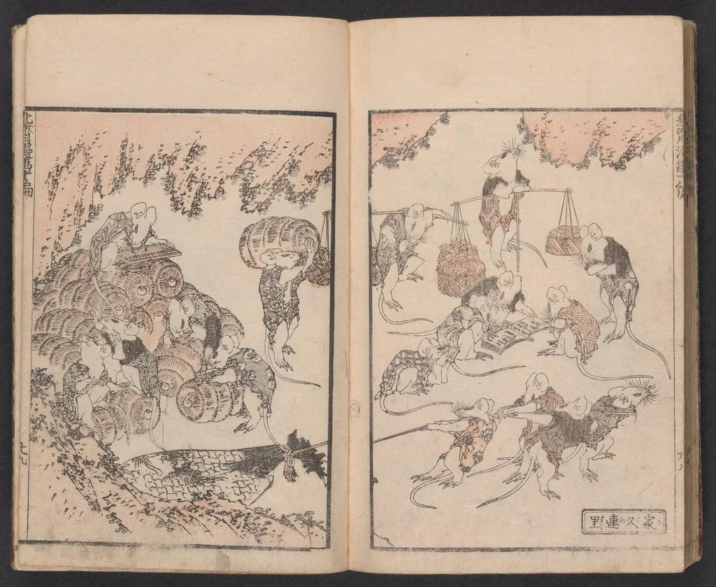 An illustration from Denshin kaishu Hokusai manga, 1780, leaf 30