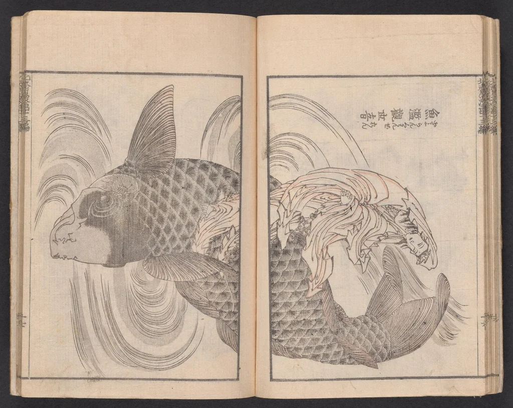 An illustration from Denshin kaishu Hokusai manga, 1828, leaf 18