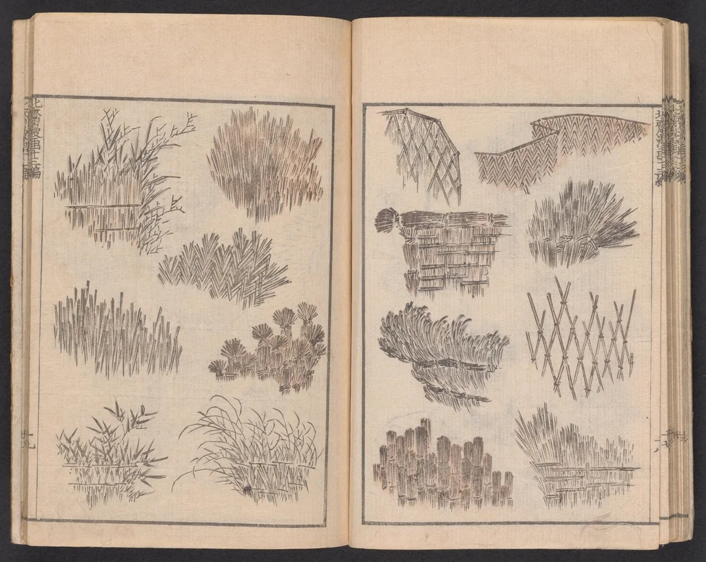 An illustration from Denshin kaishu Hokusai manga, 1828, leaf 20