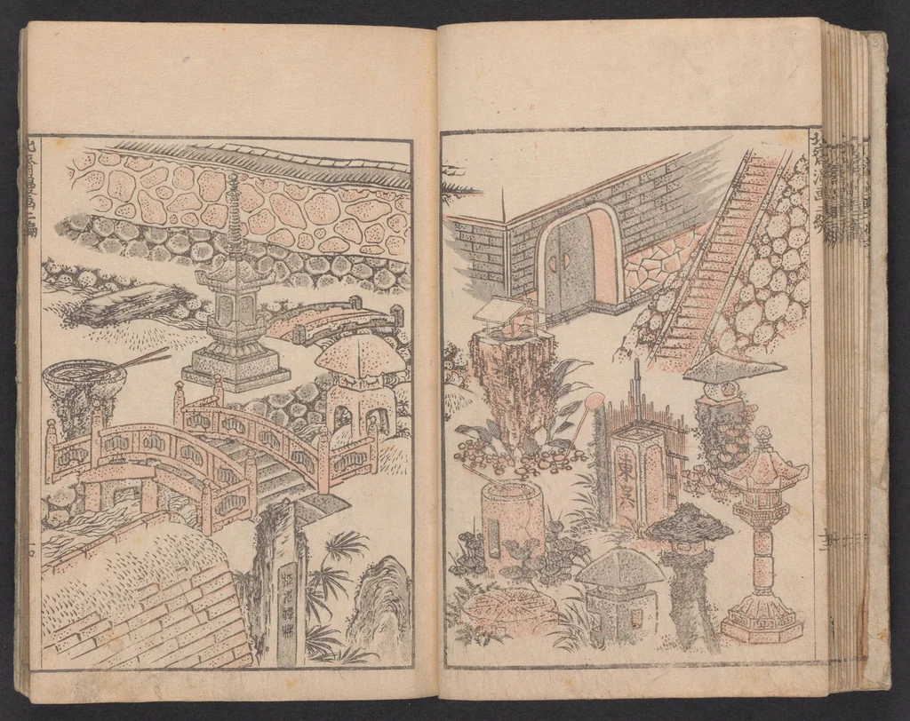 An illustration from Denshin kaishu Hokusai manga, 1780, leaf 16
