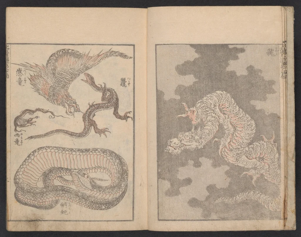 An illustration from Denshin kaishu Hokusai manga, 1780, leaf 5