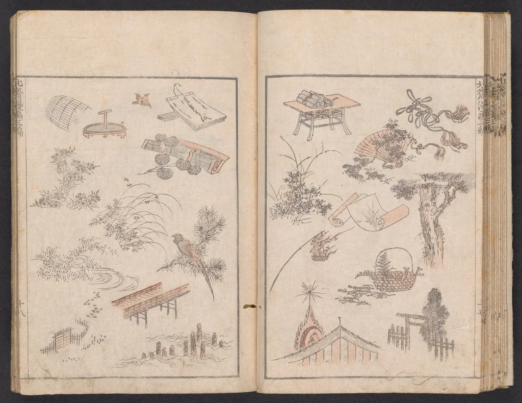 An illustration from Denshin kaishu Hokusai manga, 1780, leaf 19