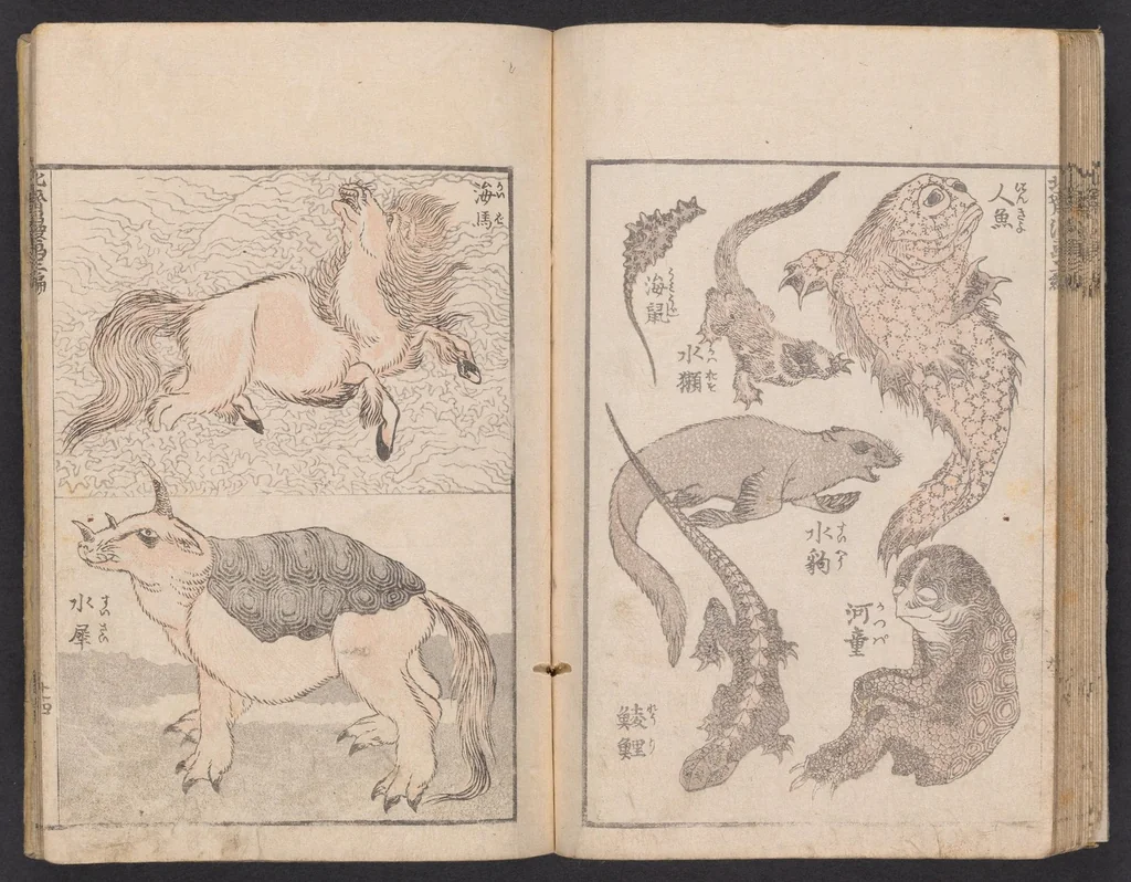An illustration from Denshin kaishu Hokusai manga, 1780, leaf 25