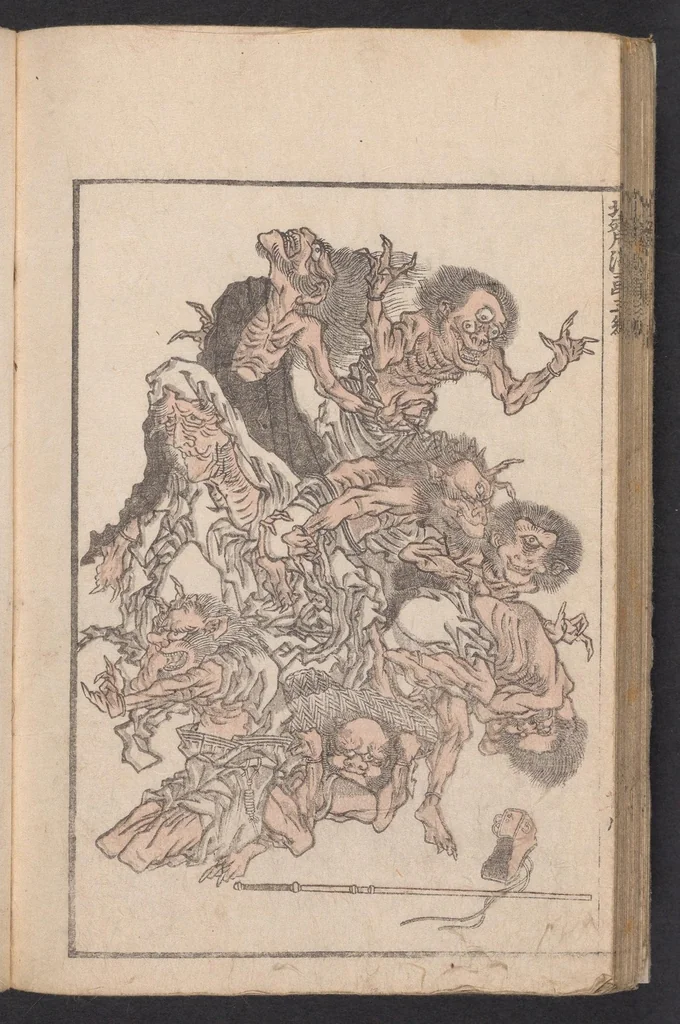 An illustration from Denshin kaishu Hokusai manga, 1780, leaf 30