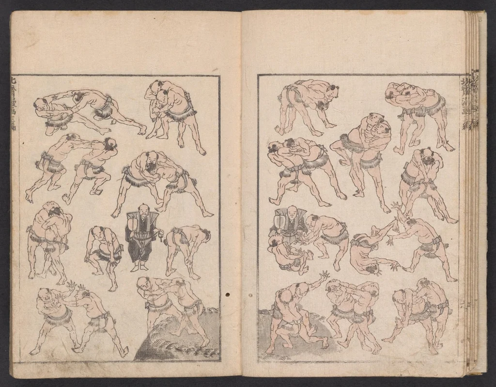 An illustration from Denshin kaishu Hokusai manga, 1780, leaf 8