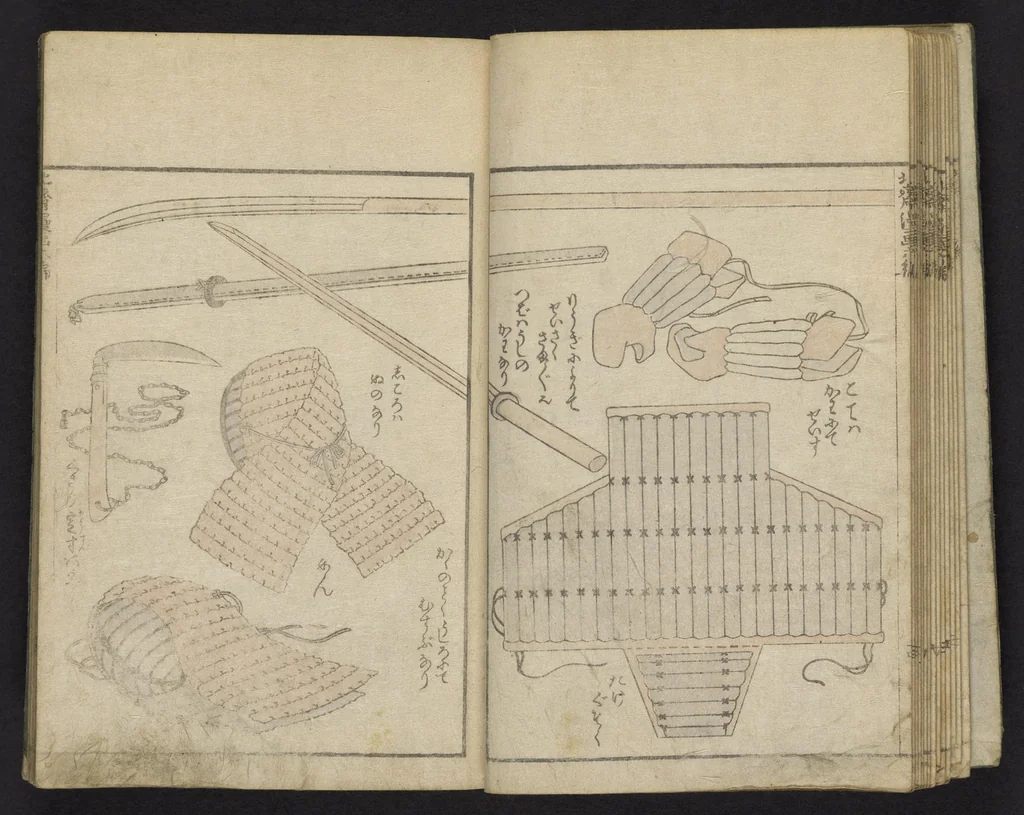 An illustration from Denshin kaishu Hokusai manga, 1828, leaf 16